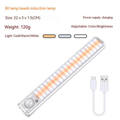 6/10 LED passiivne infrapuna LED liikumisanduriga valguskapp riidekapp voodivalgusti LED kapp alla valguskapp trepi köök