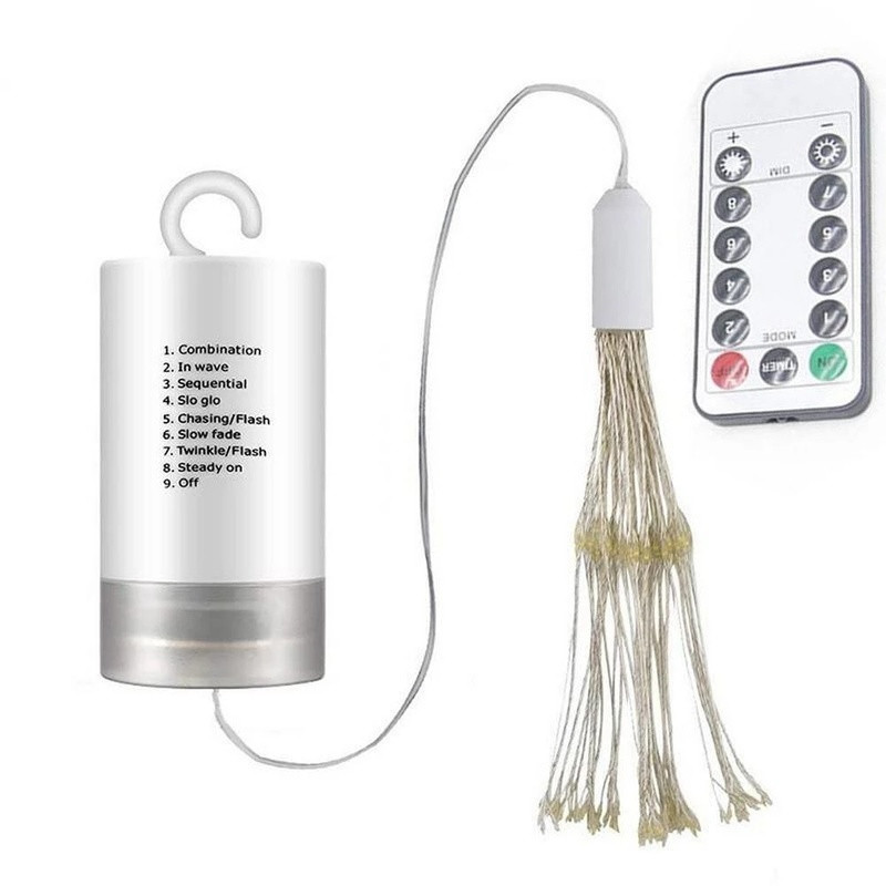 Φωτιστικό Πυροτέχνημα LED εξωτερικού χώρου 120/180 LED Κρεμαστά String String Fairy Light Αδιάβροχο Χριστουγεννιάτικο Διακόσμηση Κήπου σπιτιού