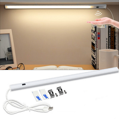 30/40/50CM Φωτιστικό ντουλαπιού LED PIR Κίνηση αισθητήρα χειρός σάρωσης νυχτερινά φώτα Βύσμα USB για ντουλάπα υπνοδωματίου κουζίνας Νυχτερινό φωτιστικό