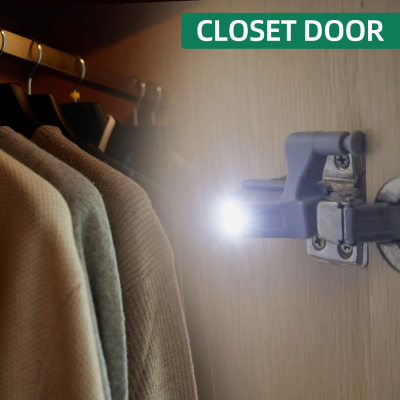 20/5 tk kapialuse valgusega LED sisemine hingega lamp Universaalne riidekapi ukse andur Valgus Magamistoa Köök Kapp Öölamp