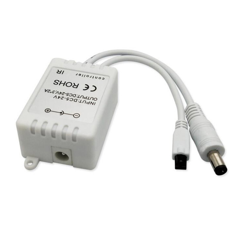 RF Wireless 24 Keys Μονόχρωμο τηλεχειριστήριο υπερύθρων φωτός LED Έλεγχος μείωσης της έντασης του φωτός για μονόχρωμα φώτα λωρίδας LED DC 5V-24V