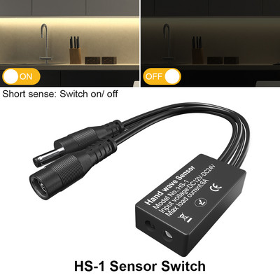 Rankinio šlavimo jutiklio reguliatorius DC12V-24V, skirtas LED juostiniam apšvietimui išmanusis jungiklis, šviesos reguliatorius, spinta, šviestuvai, nuolatinės srovės kištukas