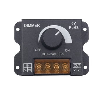 LED Stepless Dimmer Switch DC 12V-24V 30A 360W Τηλεχειριστήριο ρύθμισης φωτεινότητας για μονόχρωμο φως λωρίδας LED