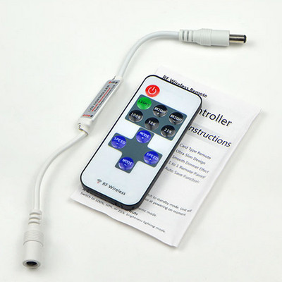 Аксесоари за LED ленти RF безжично дистанционно управление Димер DC5V-24V Подходящ за едноцветна LED неонова светлина LED лента 5050 2835