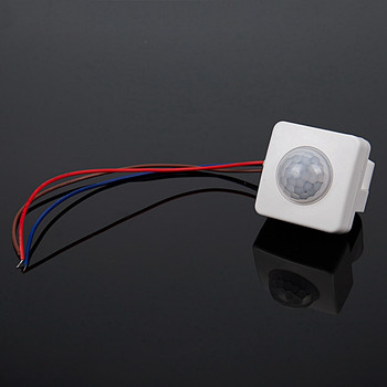 2X υψηλής ποιότητας αυτόματο PIR 85-265V Ασφάλεια PIR Ανιχνευτής υπέρυθρου αισθητήρα κίνησης τοίχου LED Φως εξωτερικού χώρου Λευκό