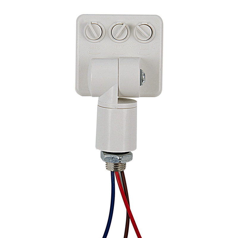 2X aukštos kokybės automatinis PIR 85-265V saugos PIR infraraudonųjų spindulių judesio jutiklis sieninis LED apšvietimas lauko baltas