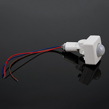 2X висококачествен автоматичен PIR 85-265V Сигурен PIR Инфрачервен сензор за движение Детектор Стенна LED светлина Външна бяла