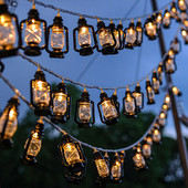 10/20 Led Fairy Lights Ρετρό Λαμπτήρας κηροζίνης LED String Lights Χριστουγεννιάτικο Φωτάκι με μπαταρία με τροφοδοσία εξωτερικής αυλής Διακόσμηση πάρτι σπιτιού