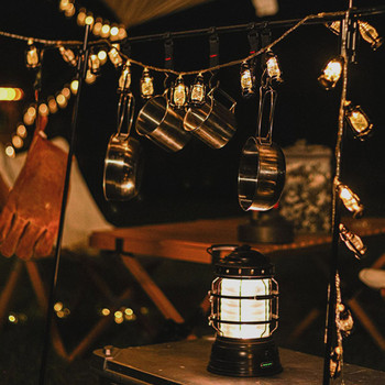 10/20 Led Fairy Lights Ρετρό Λαμπτήρας κηροζίνης LED String Lights Χριστουγεννιάτικο Φωτάκι με μπαταρία με τροφοδοσία εξωτερικής αυλής Διακόσμηση πάρτι σπιτιού