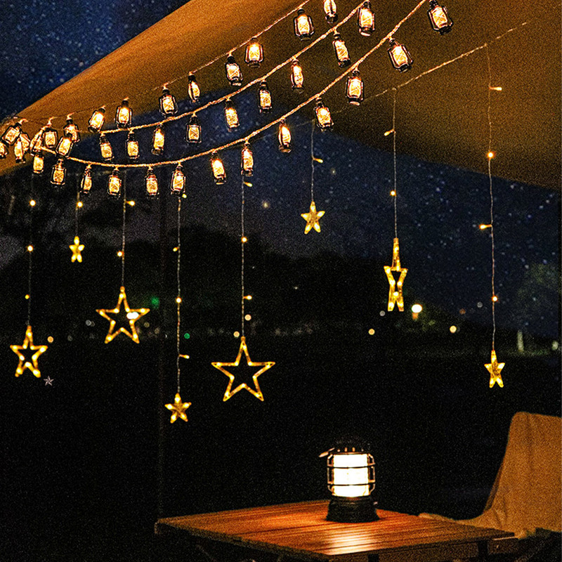 10/20 Led Fairy Lights Ρετρό Λαμπτήρας κηροζίνης LED String Lights Χριστουγεννιάτικο Φωτάκι με μπαταρία με τροφοδοσία εξωτερικής αυλής Διακόσμηση πάρτι σπιτιού