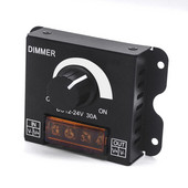 1Gb DC12V-24V LED reostats 30A 360W Regulējama sloksne vienkrāsainiem LED sloksnes gaismas lampas LED aptumšojošiem dimmeriem