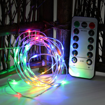 5M 10M 20M Приказни светлини Медна жица LED струнни светлини с дистанционно управление за гирлянди Коледно дърво Декорация на сватбена стая