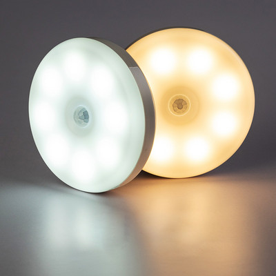 LED-uri Sub dulap Lumină de noapte USB Reîncărcabil Senzor de mișcare Lumină dulap Bucătărie Dormitor Lampă de perete
