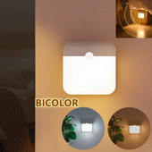 Αισθητήρας κίνησης Φωτιστικό LED USB Νυχτερινά Φώτα Τετράγωνο Φωτιστικό Φωτισμού για Υπνοδωμάτιο Κουζίνα Σκάλα Διάδρομος Ντουλάπα Ντουλάπι Φωτισμός LED