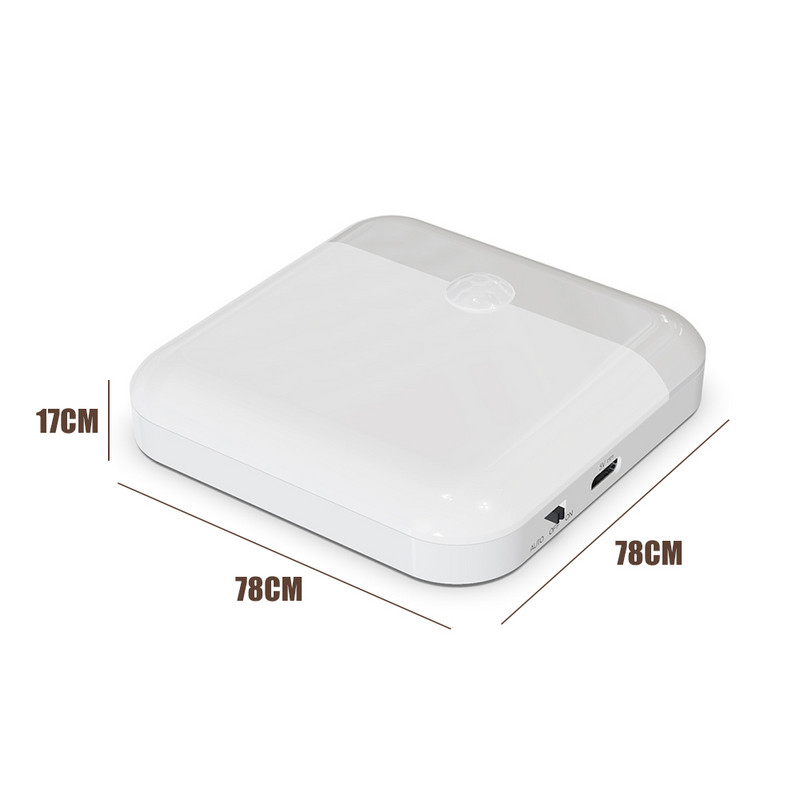 Αισθητήρας κίνησης Φωτιστικό LED USB Νυχτερινά Φώτα Τετράγωνο Φωτιστικό Φωτισμού για Υπνοδωμάτιο Κουζίνα Σκάλα Διάδρομος Ντουλάπα Ντουλάπι Φωτισμός LED