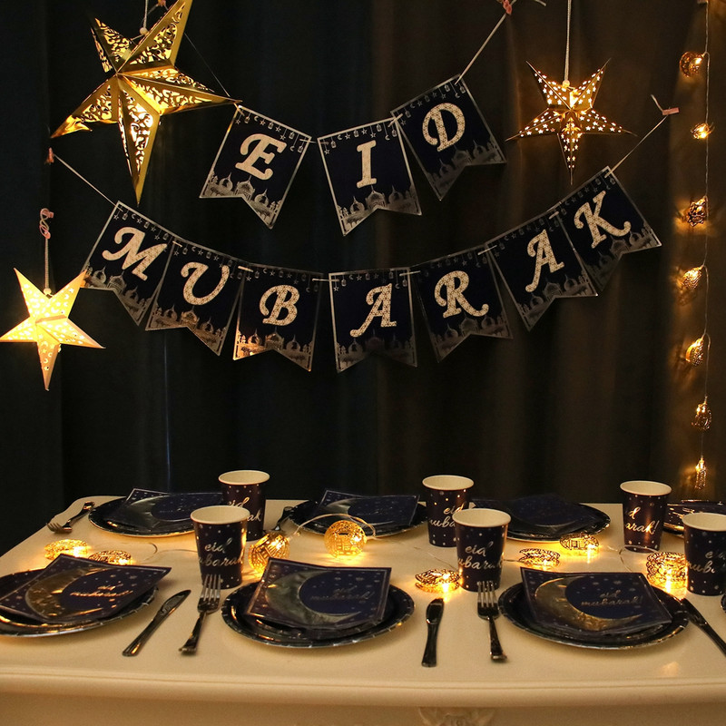 Eid Mubarak Izdubljena zvijezda Viseća svjetiljka Ramazanska dekoracija za dom Zvjezdani privjesak EID svjetiljka Islamska ukrasna blagdanska rasvjeta