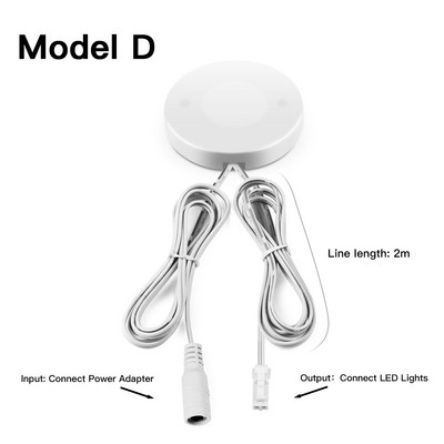 Проникващ дървен панел Сензорен превключвател за осветление Димируем сензор за ръчно почистване Димер Направи си сам LED под шкафа Кухненски гардероб Нощна лампа 12V