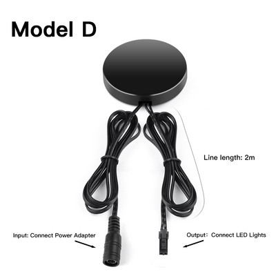 Проникващ дървен панел Сензорен превключвател за осветление Димируем сензор за ръчно почистване Димер Направи си сам LED под шкафа Кухненски гардероб Нощна лампа 12V