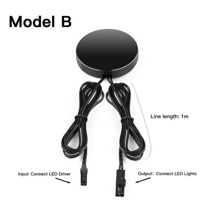 Проникващ дървен панел Сензорен превключвател за осветление Димируем сензор за ръчно почистване Димер Направи си сам LED под шкафа Кухненски гардероб Нощна лампа 12V