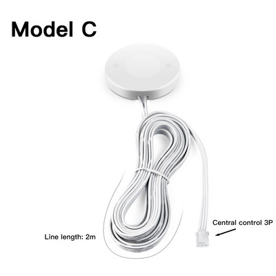 Проникващ дървен панел Сензорен превключвател за осветление Димируем сензор за ръчно почистване Димер Направи си сам LED под шкафа Кухненски гардероб Нощна лампа 12V