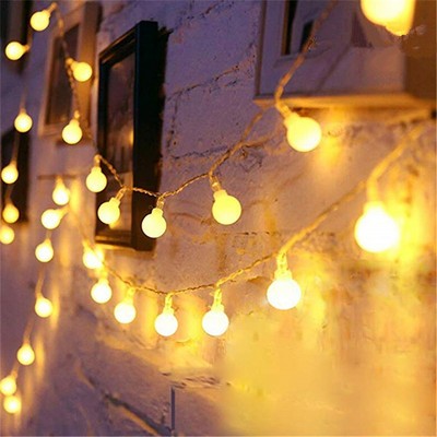 1.5M 3M 6M LED kristalna kugla Girlanda String Lights Bljeskalica Unutarnja blagdanska svjetiljka 10/20/40 LED Fairy Lights Rad na baterije/USB