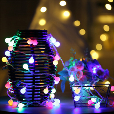 1.5M 3M 6M LED kristalna kugla Girlanda String Lights Bljeskalica Unutarnja blagdanska svjetiljka 10/20/40 LED Fairy Lights Rad na baterije/USB