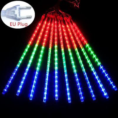 Nova godina na otvorenom 8 cijevi Meteorska kiša LED svjetiljke s žicama Vodootporne za božićno drvce Dekoracija za svadbe Navidad