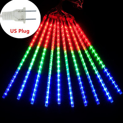 Nova godina na otvorenom 8 cijevi Meteorska kiša LED svjetiljke s žicama Vodootporne za božićno drvce Dekoracija za svadbe Navidad