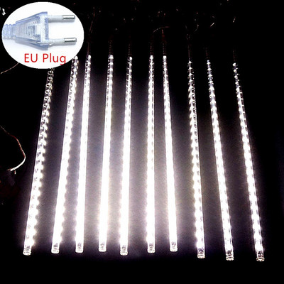 Nova godina na otvorenom 8 cijevi Meteorska kiša LED svjetiljke s žicama Vodootporne za božićno drvce Dekoracija za svadbe Navidad