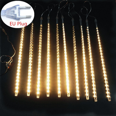 Nova godina na otvorenom 8 cijevi Meteorska kiša LED svjetiljke s žicama Vodootporne za božićno drvce Dekoracija za svadbe Navidad