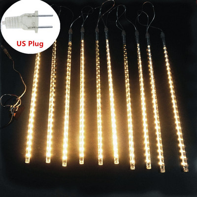 Nova godina na otvorenom 8 cijevi Meteorska kiša LED svjetiljke s žicama Vodootporne za božićno drvce Dekoracija za svadbe Navidad