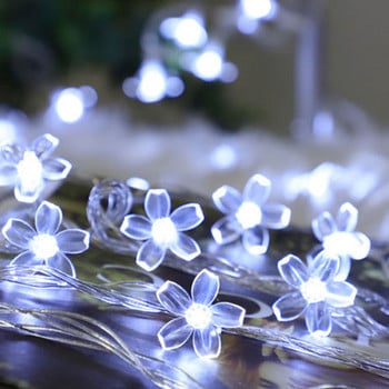 LED Sakura Street Garland Λάμπα γκαζόν με τροφοδοσία με τροφοδοσία String Lights Fairy Lights Χριστουγεννιάτικη Πρωτοχρονιά Φωτισμός εξωτερικού χώρου για τον κήπο