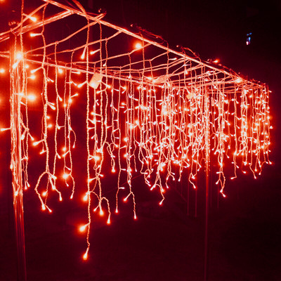 Jõulud välivalgustid Jääpurikad tuled juga ruumi paigutus Romantiline kaunistus Ripp-puhkusevalgustid