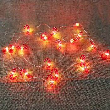 2M Φωτάκια LED String Snowflakes Santa Claus Snowflakes Φανάρι Πατερίτσα Χριστουγεννιάτικο Δέντρο Elk Διακοσμητικό Φωτιστικό για Καλά Χριστούγεννα διακόσμηση σπιτιού