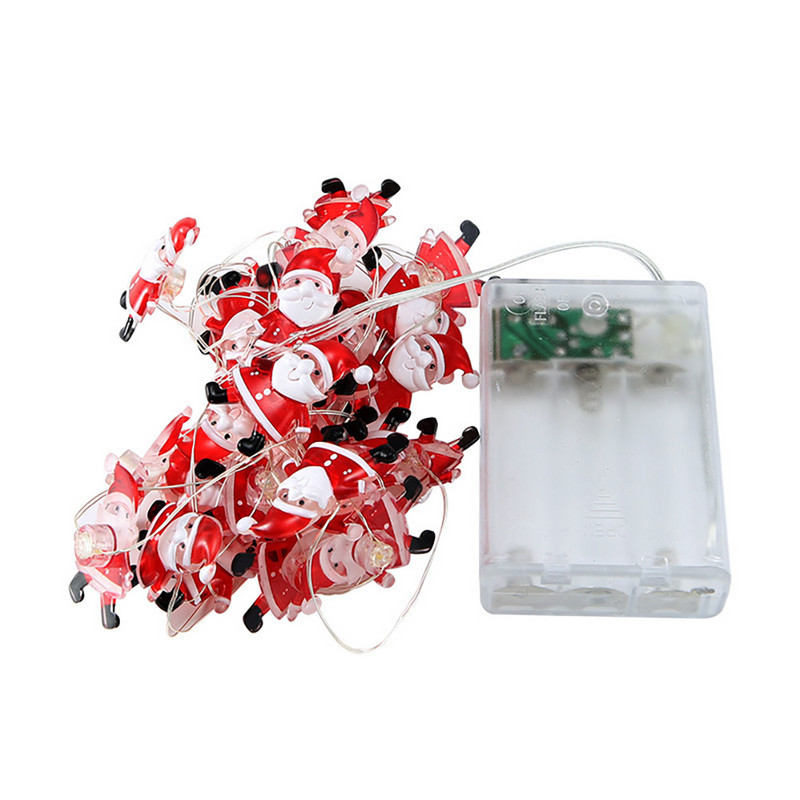 2M LED gaismas virtenes Ziemassvētku vecīša sniegpārsliņas laternas kruķi Ziemassvētku eglītes aļņa rotājuma gaisma priecīgu Ziemassvētku mājas dekorēšanai