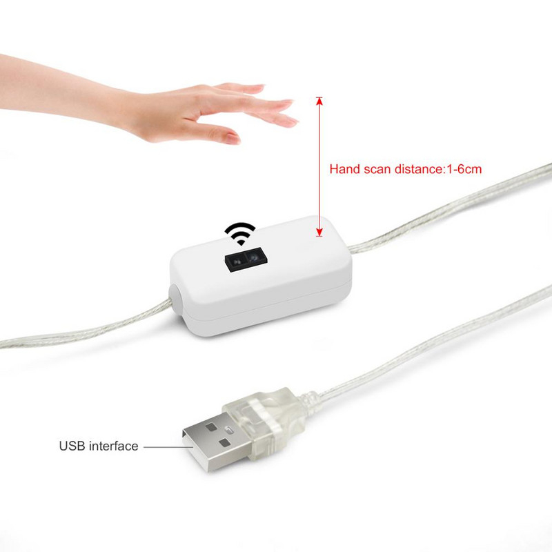 USB 5V käsitsi pühkimislüliti köögivalgustid 1/2/3/4/5M veekindel LED riba lint kapi all Valgustus Luces Led paelad riidekapi lamp