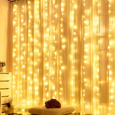 Φωτιστικό USB Festoon String Light Fairy Garland Κουρτίνα Χριστουγεννιάτικο φωτιστικό Διακόσμηση για παράθυρο σπιτιού Εορταστικό διακοσμητικό πρωτοχρονιάτικο φωτιστικό
