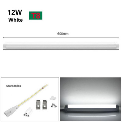 110V 220V T5 6W 10W / T8 8W 12W LED Φωτιστικό Κουζίνας PVC Πλαστικό LED Φωτιστικό σωλήνα φθορισμού Ενσωματωμένος φωτισμός ντουλάπας