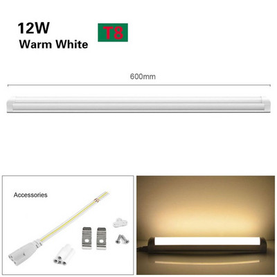 110V 220V T5 6W 10W / T8 8W 12W LED Φωτιστικό Κουζίνας PVC Πλαστικό LED Φωτιστικό σωλήνα φθορισμού Ενσωματωμένος φωτισμός ντουλάπας