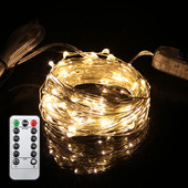 Fairy Light 5M 10M 5V USB valdomas Kalėdų vestuvių vakarėlio dekoravimo LED styginių kalėdinės lemputės