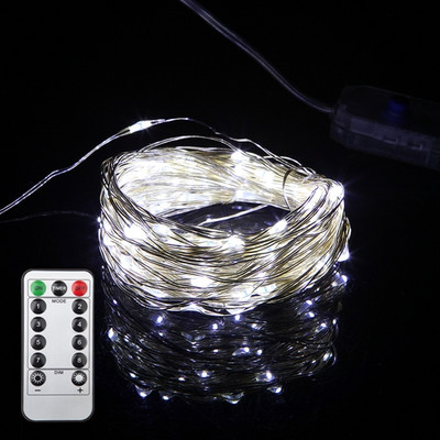 Fairy Light 5M 10M 5V USB valdomas Kalėdų vestuvių vakarėlio dekoravimo LED styginių kalėdinės lemputės