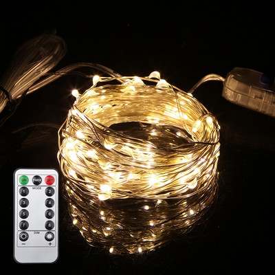 Fairy Light 5M 10M 5V USB valdomas Kalėdų vestuvių vakarėlio dekoravimo LED styginių kalėdinės lemputės