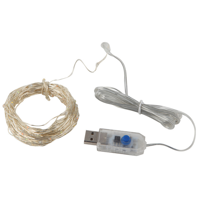 Fairy Light 5M 10M 5V USB valdomas Kalėdų vestuvių vakarėlio dekoravimo LED styginių kalėdinės lemputės