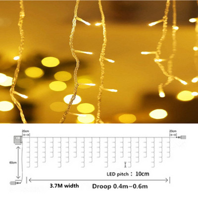 Valentinovo Vilinska svjetla za zavjese LED zvijezda Jelen 220V 110V Girlanda Festoon za Majčin dan Drvo Navidad Party Decor