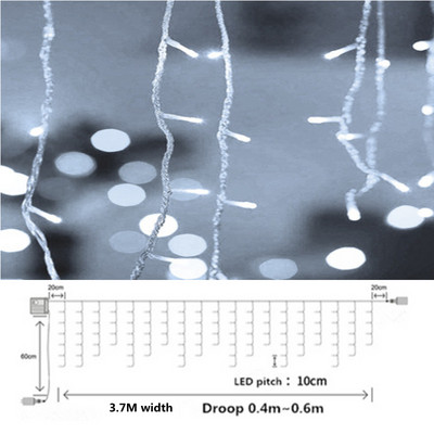 Valentinovo Vilinska svjetla za zavjese LED zvijezda Jelen 220V 110V Girlanda Festoon za Majčin dan Drvo Navidad Party Decor