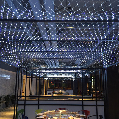 LED Διχτυωτό Διχτυωτό Κουρτίνα Νεράιδα χριστουγεννιάτικο Φωτιστικό 1,5x1,5m EU 220V Γάμος Πρωτοχρονιάς Γιρλάντα Διακόσμηση Εξωτερικού Κήπου