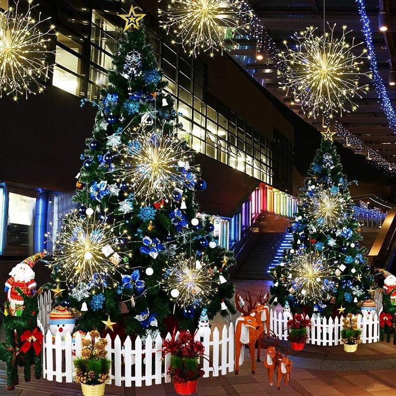 120/180 led stygos lempos, atsparios vandeniui Šiltai baltas fejerverkas AA su varine viela Kalėdų Vestuvių Vakarėlio Girliandos Pasakų lempa