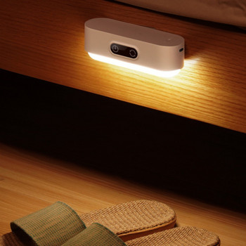 Магнитна лампа USB акумулаторна батерия LED осветление за шкафове Безжично нощно сензорно осветление за спалня Гардероби Интелигентно за четене на книги Бюро