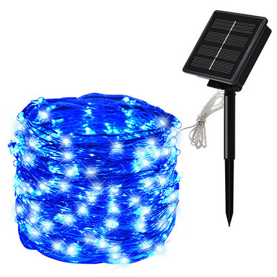 Solar String Fairy Lights 10m 100LED / 5M 50 LED veekindel Outdoor Garland päikeseenergia lamp Jõulud aeda . Dekoratsioon