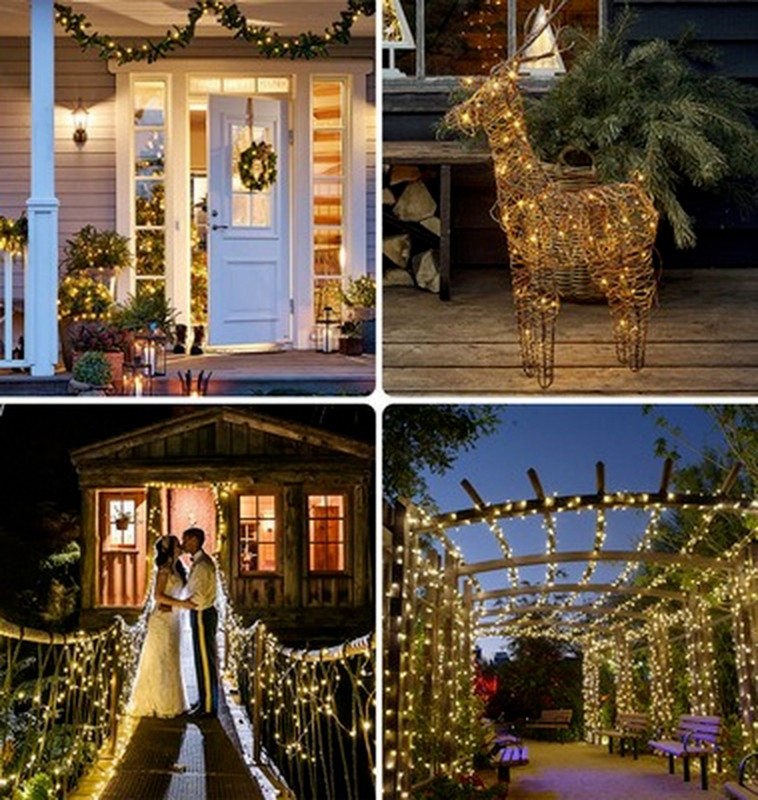 Solar String Fairy Lights 10m 100LED / 5M 50 LED veekindel Outdoor Garland päikeseenergia lamp Jõulud aeda . Dekoratsioon